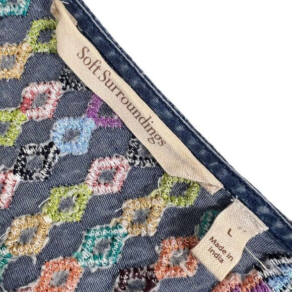 Soft Surroundings Mixteca Dark Denim Chambray Tunic - Picture 6 of 10